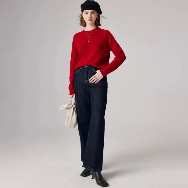 毛衣迎接元旦假期吧！开元棋牌app穿上红(图3)